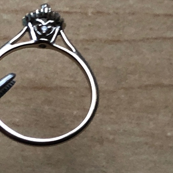 Heart Shape Genuine Diamond 14K White Gold… - Picture 9 of 15